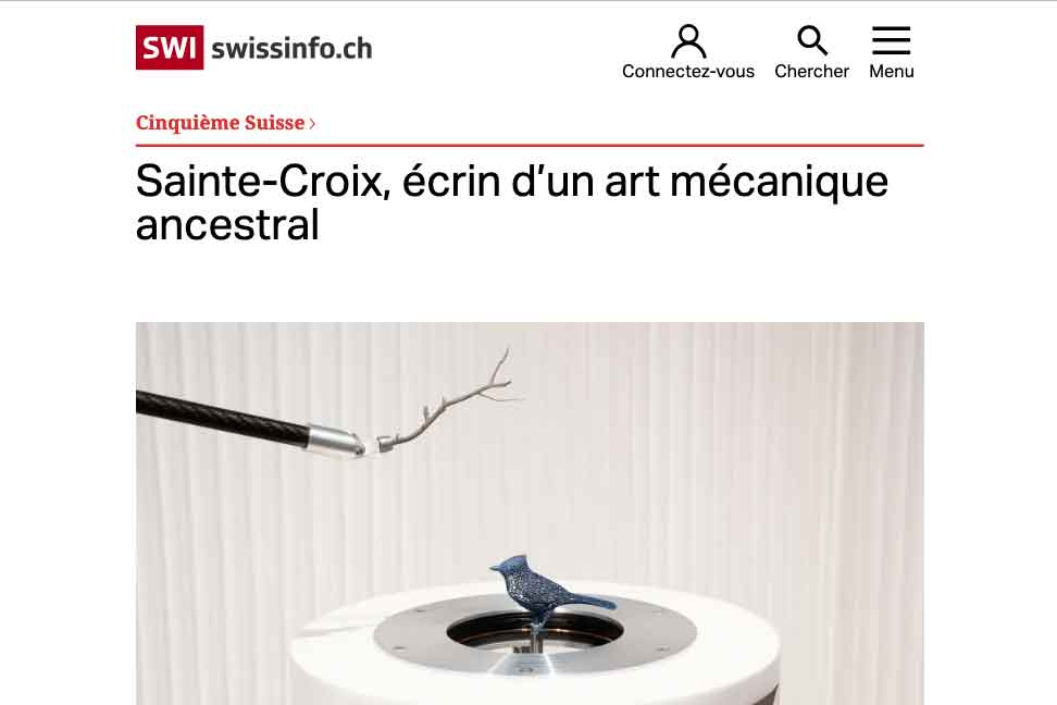 Sainte-Croix, écrin d’un art mécanique ancestral